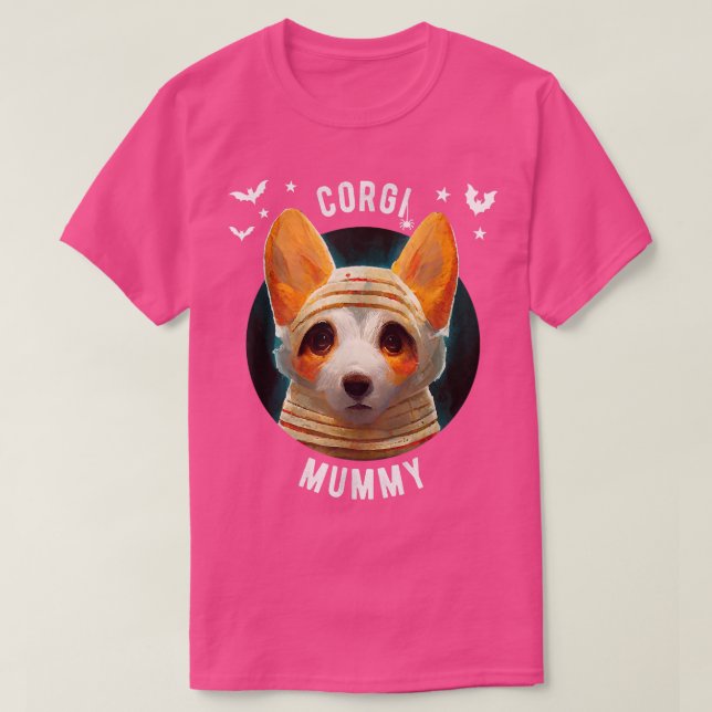 Corgi Mummy  Halloween  T-Shirt (Design Front)