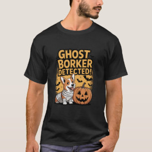 Corgi Mummy & Pumpkin Halloween Ghost Borker Detec T-Shirt