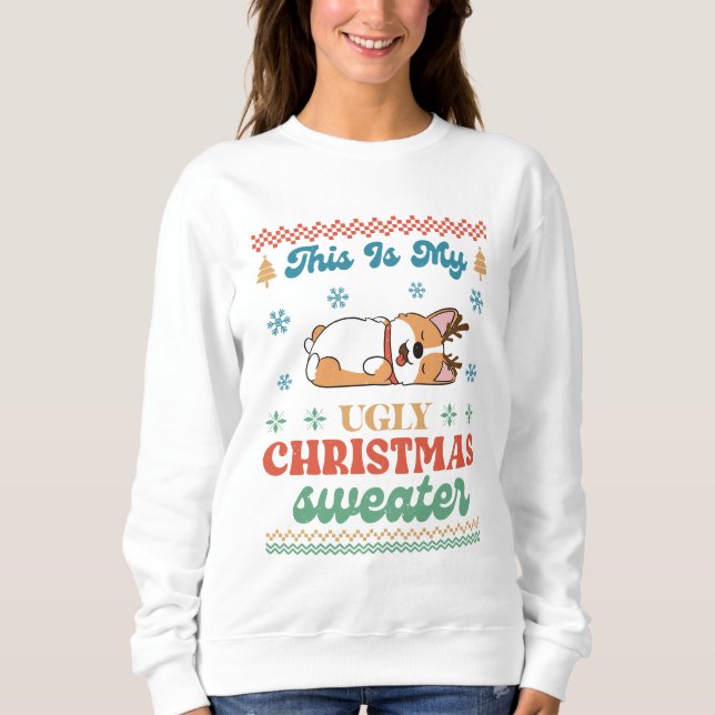Corgi My Ugly Christmas Sweater  (Front)