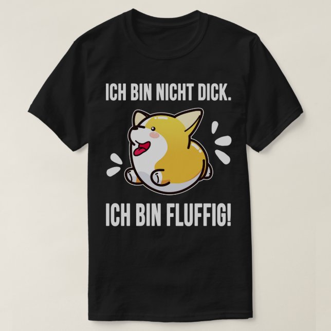 Corgi nicht dick fluffig T-Shirt (Design Front)