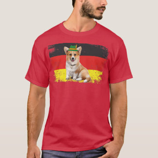 Corgi Oktoberfest Gifts German Flag Lederhosen Alp T-Shirt