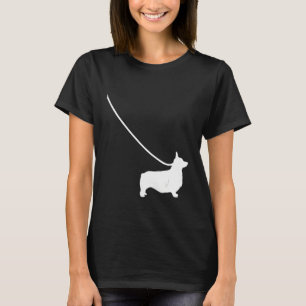 Corgi On A Leash  Dog Pet Mum Dad Cute T-Shirt