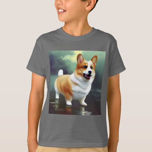 Corgi on water T-Shirt (Front)