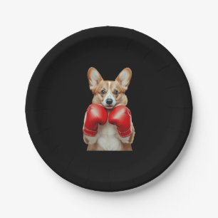 Corgi paper plate