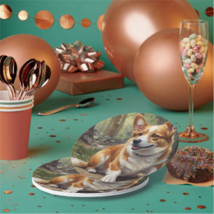 Corgi Paper Plate