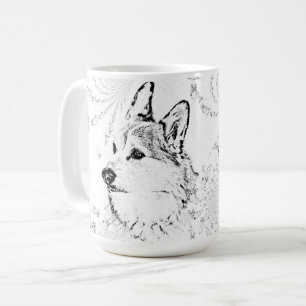 Corgi pattern mug