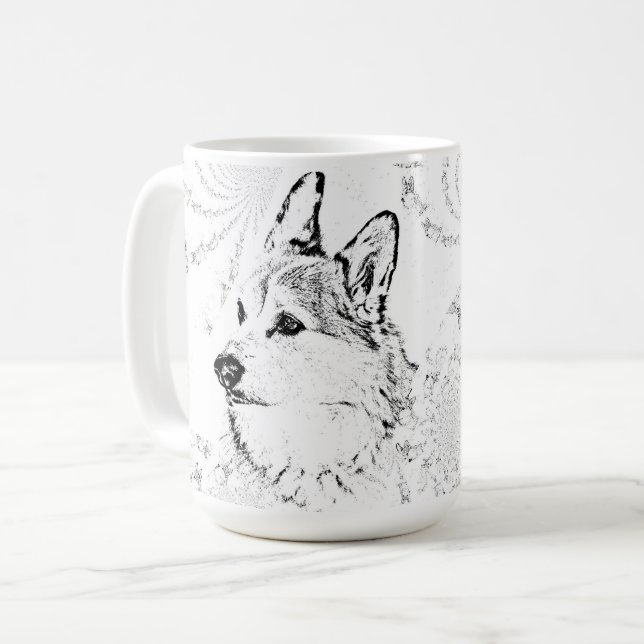 Corgi pattern mug (Front Left)