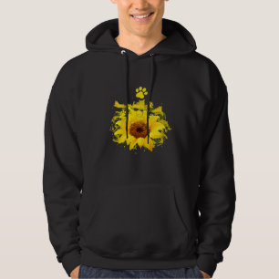 Corgi Paw Sunflower Hoodie