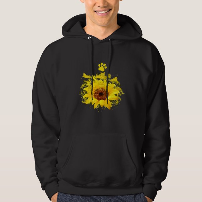 Corgi Paw Sunflower Hoodie (Front)