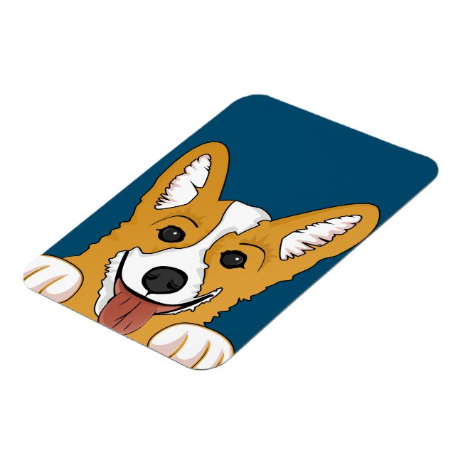 Corgi Peeking Magnet (Left Side)
