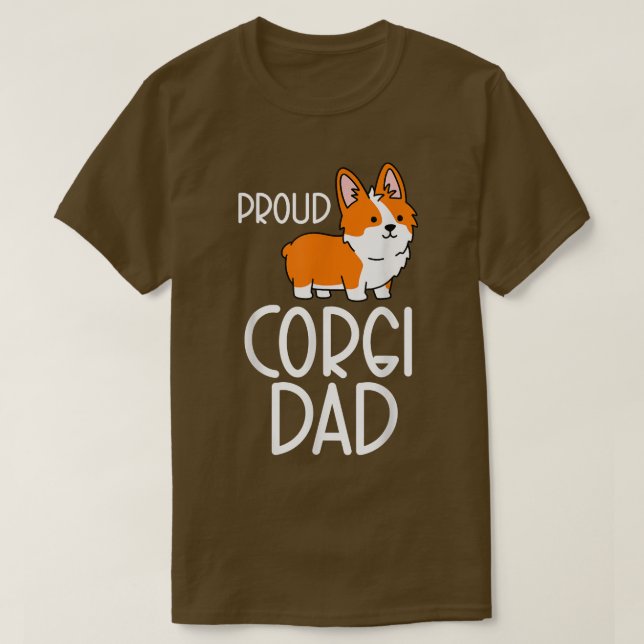 Corgi Pembroke Dad Owner Proud Corgi Dad  T-Shirt (Design Front)