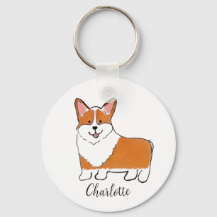 Corgi personalised key ring