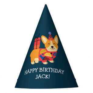 Corgi  Personalized Birthday Party Hat
