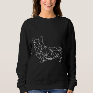 Corgi Polygon Minimalist Grid Sweatshirt