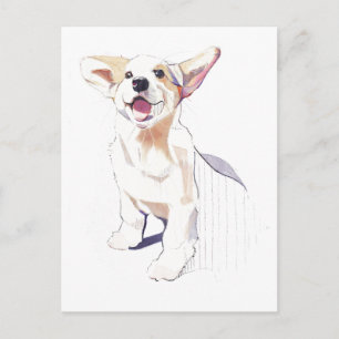 Corgi Postcard – Pembroke Welsh Corgi