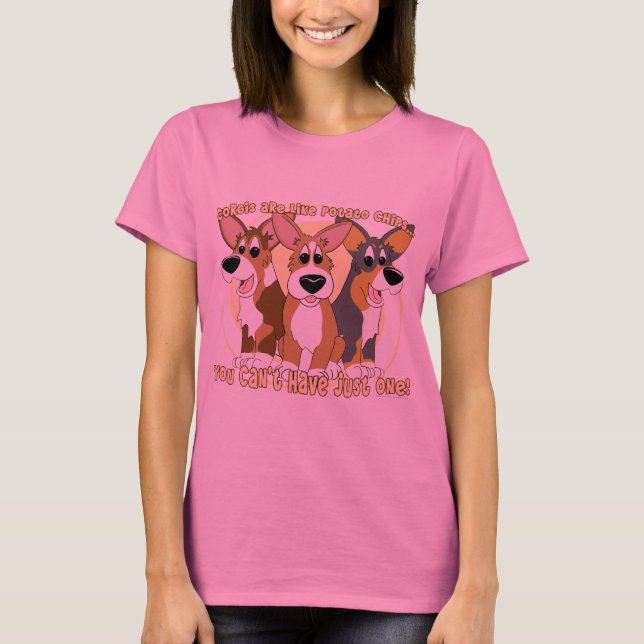 Corgi Potato Chips Ladies TShirt (Front)