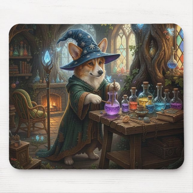 Corgi Potions Master Mouse Pad (Front)