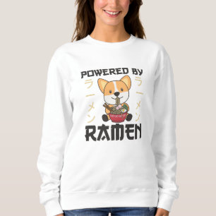 Corgi Powered By Ramen Cute Kawaii Noodle Sweatshirt