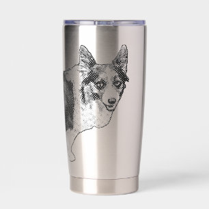 Corgi Prism Holiday Wink Insulated Tumbler
