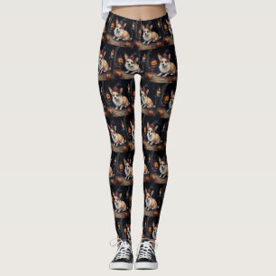 Corgi Pumpkins Halloween Scary Leggings
