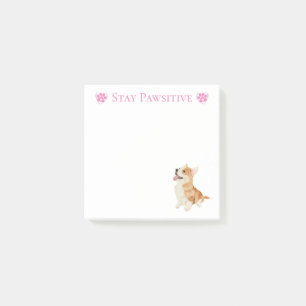  Corgi Puppy Dog Positive Attitude Motivational  Post-it Notes
