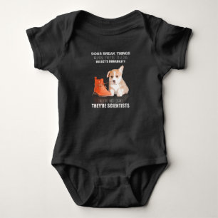 Corgi Puppy Dog They're Not Jerk They're Scientist Baby Bodysuit