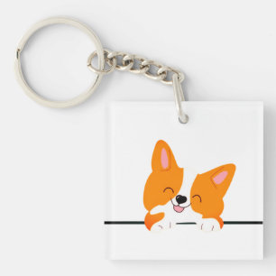 Corgi, Puppy, Pet Key Ring