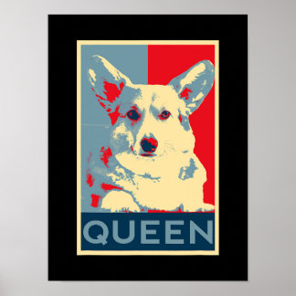 Corgi Queen Art Dog Art For Fans Of Corgis And Dog Poster