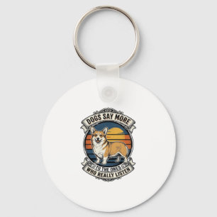 Corgi Quote Shirt Vintage Engraving Dog Lover Tee_ Key Ring