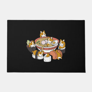Corgi Ramen Sushi Doormat