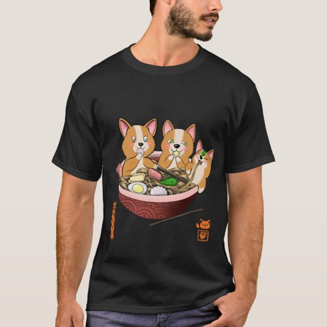 corgi ramen T-Shirt (Front)
