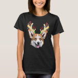 Corgi Reindeer Christmas Tree Corgi Santa Lights X T-Shirt<br><div class="desc">Corgi Reindeer Christmas Tree Corgi Santa Lights Xmas</div>