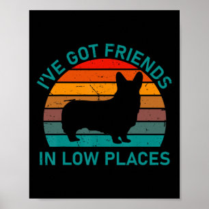 Corgi Retro Funny Dog Saying For Fathers Mothers D Poster