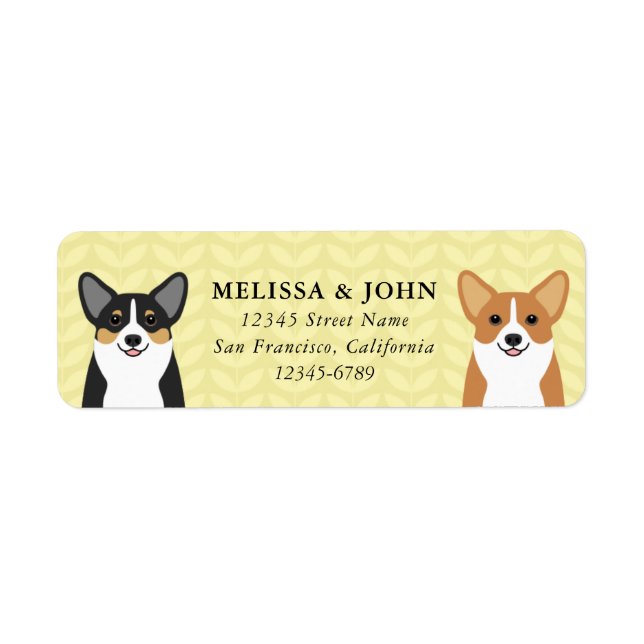 Corgi Return Address Labels (Front)