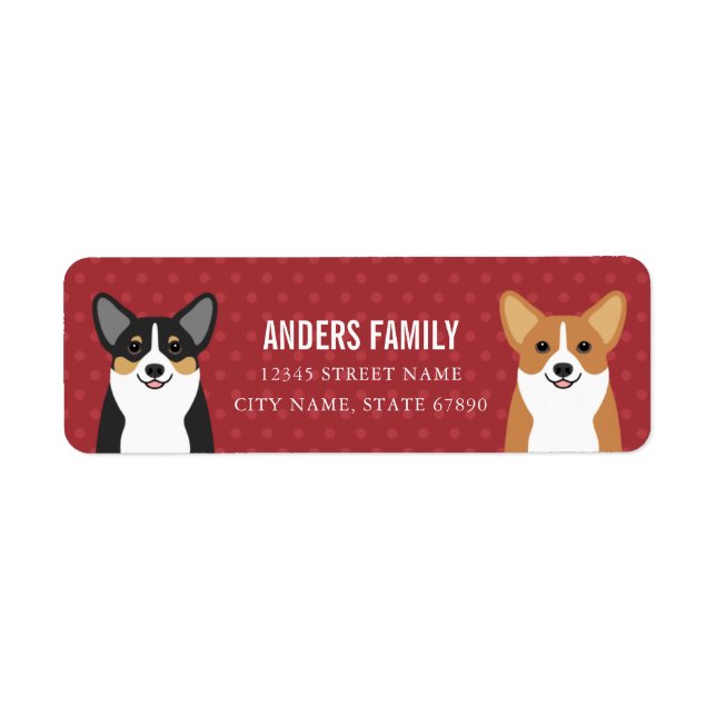 Corgi Return Address Labels (Front)