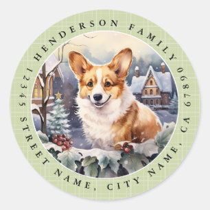 Corgi Round Stickers