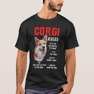 Corgi Rules Fun Dog Owner Pet I M Dog Fun T-Shirt