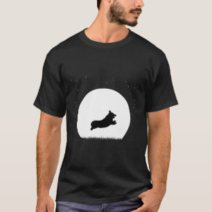 Corgi Running In Winter Snow T-Shirt