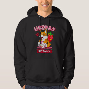 Corgi S Japanese Otaku Stylish Aesthetic Milk Shak Hoodie