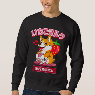 Corgi S Japanese Otaku Stylish Aesthetic Milk Shak Sweatshirt