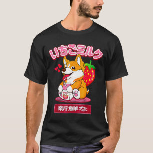 Corgi S Japanese Otaku Stylish Aesthetic Milk Shak T-Shirt