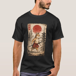 Corgi Samurai Vintage Ukiyo-e Dog Lover T-Shirt