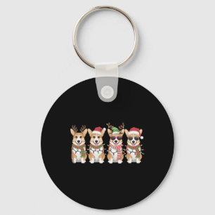 Corgi Santa Christmas Tree Lights Xmas Boys Men Co Key Ring
