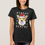 Corgi Santa Christmas Tree Lights Xmas Boys Men Wo T-Shirt<br><div class="desc">Corgi Santa Christmas Tree Lights Xmas Boys Men Women</div>