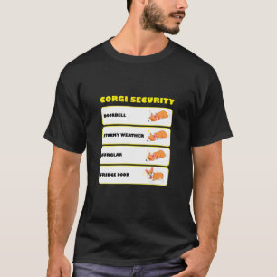 Corgi Security Cute Puppy Corgi Dog T-Shirt