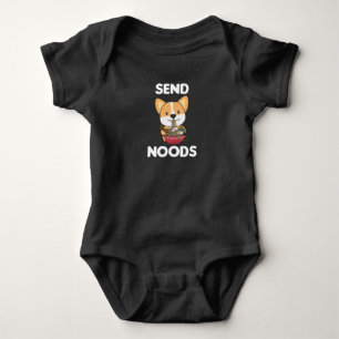 Corgi Send Noods Ramen Cute Kawaii Dogs Baby Bodysuit
