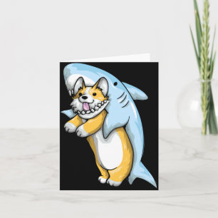 Corgi Shark Funny Corgi Costume 988  Card