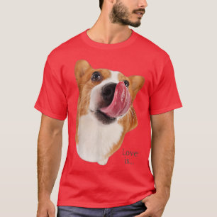 Corgi Shirt Love Is Dog Mum Dad Tee Puppy Pet Wome