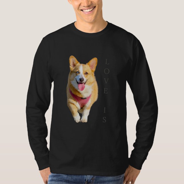 Corgi Shirt Men Women Kids Love Is Dog Mum Dad (Front)