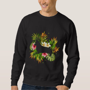 Corgi Silhouette Tropical Leaves  740 Sweatshirt